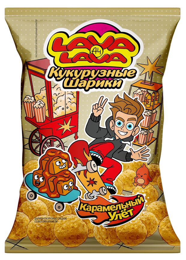 Кукурузные шарики Lava Lava Карамельный улет 50 г 82₽
