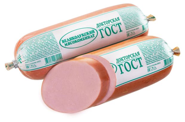 Колбаса вареная Великолукский мясокомбинат Докторская ГОСТ 500 г 199₽