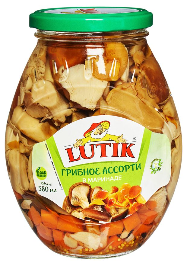 Бакалея  Ашан Ассорти грибное LUTIK в маринаде, 580 мл