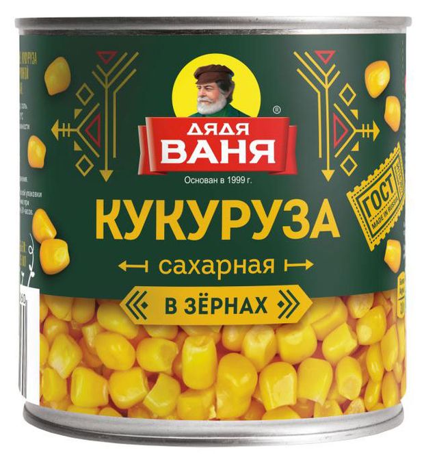 Кукуруза Дядя Ваня сладкая 425 мл 120₽