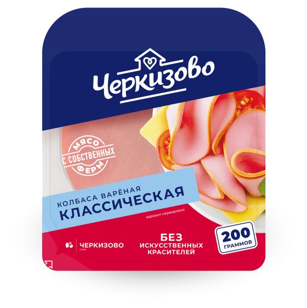Колбаса вареная Черкизово Классическая нарезка 200 г 215₽