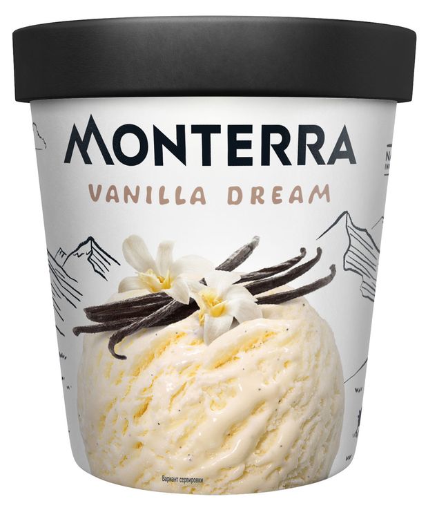 Замороженные продукты Мороженое Monterra Ванильное, 480 мл