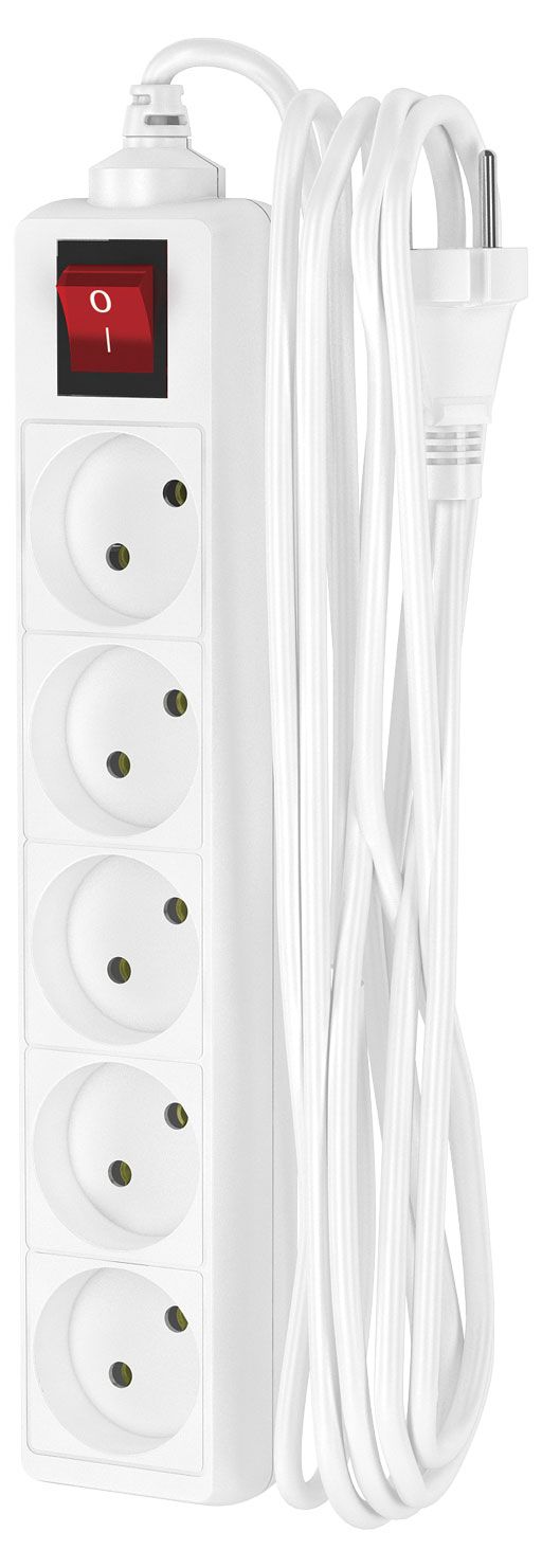 Удлинитель сетевой Фотон 5 розеток 5 м белый