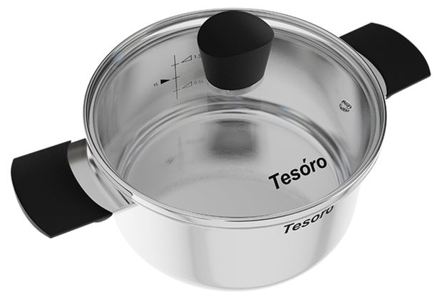 Кастрюля Нева Металл Посуда Siena Triply, 2,1 л