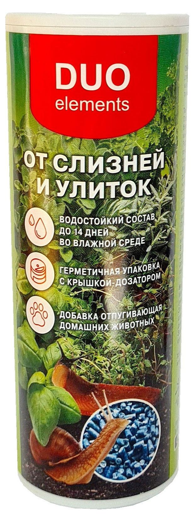 Гранулы от слизней и улиток Слизнякофф Elements Duo, 125 г