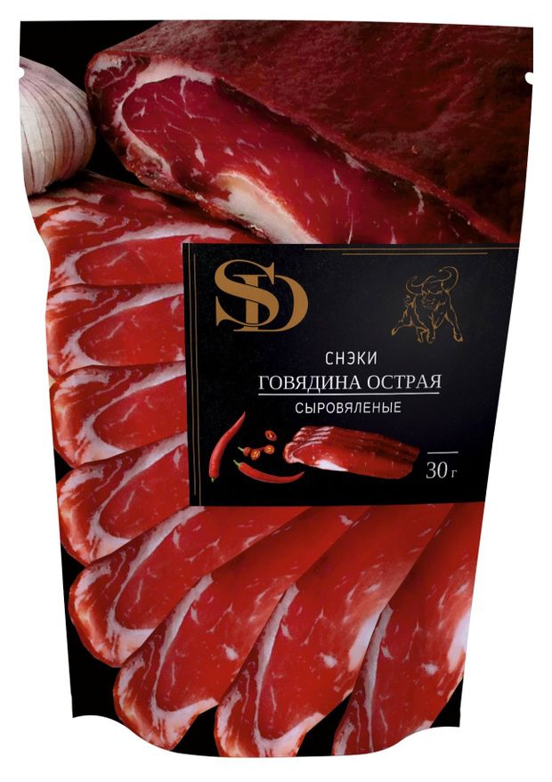 Снэки из говядины Сытный Дом острые сыровяленные, 30 г