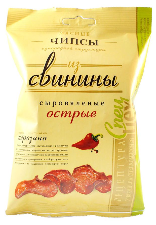Чипсы из свинины Егорьевская КГФ острые сыровяленые 25 г 80₽