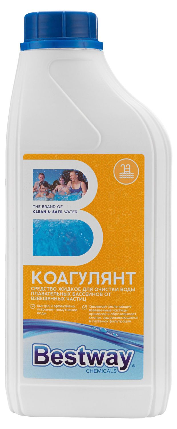 Средство для бассейнов Bestway chemicals против мутности воды для очистки воды от взвешенных частиц, 1,1 кг
