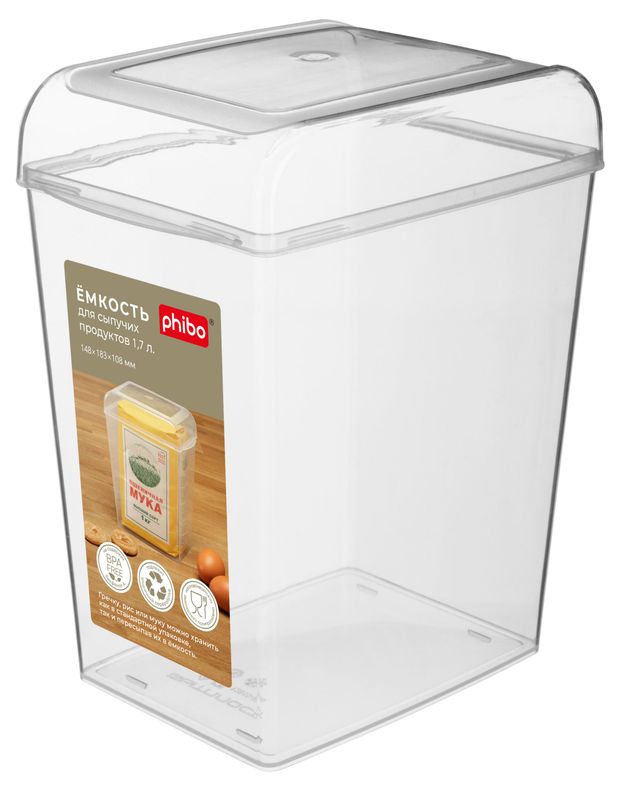 Емкость для сыпучих продуктов Phibo, 1,7 л