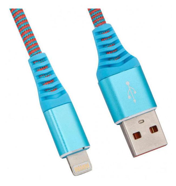 фото Usb кабель liberty project для apple 8 pin носки голубой