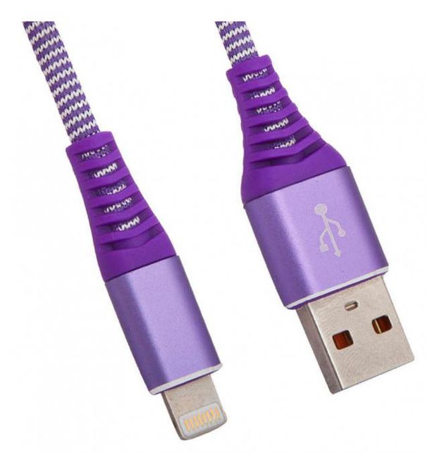 фото Usb кабель liberty project для apple 8 pin носки фиолетовый