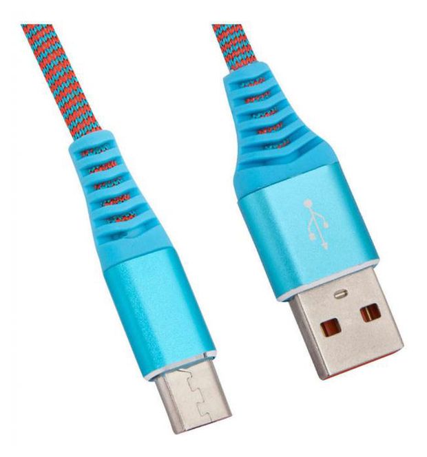 USB кабель Liberty Project Micro USB Носки голубой