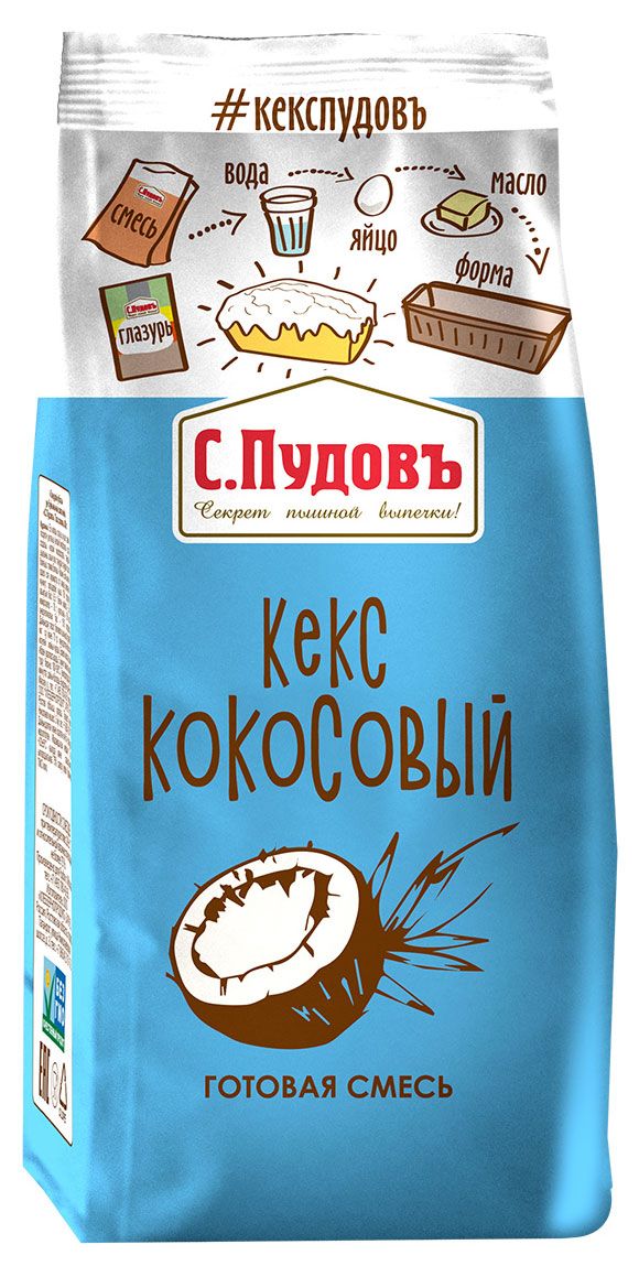 Смесь для выпечки СПудовъ Кекс Кокосовый 300 г 130₽