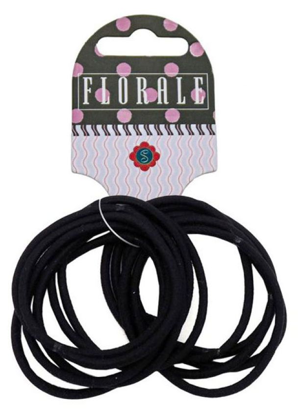 Резинка для волос Florale черная ANZ1-22 12 шт 125₽