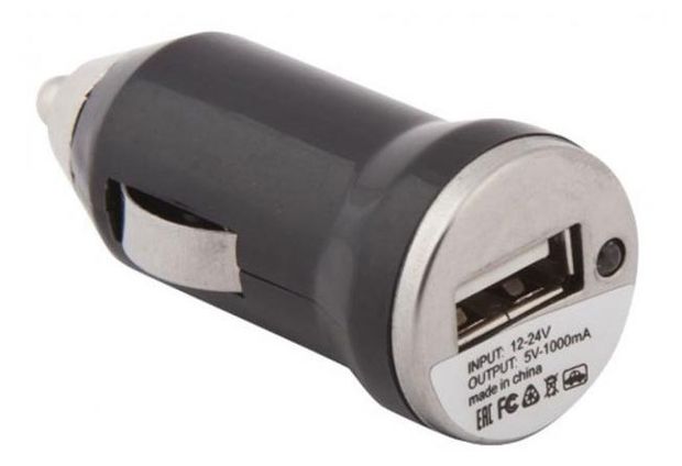 Автомобильное зарядное устройство LP USB черное