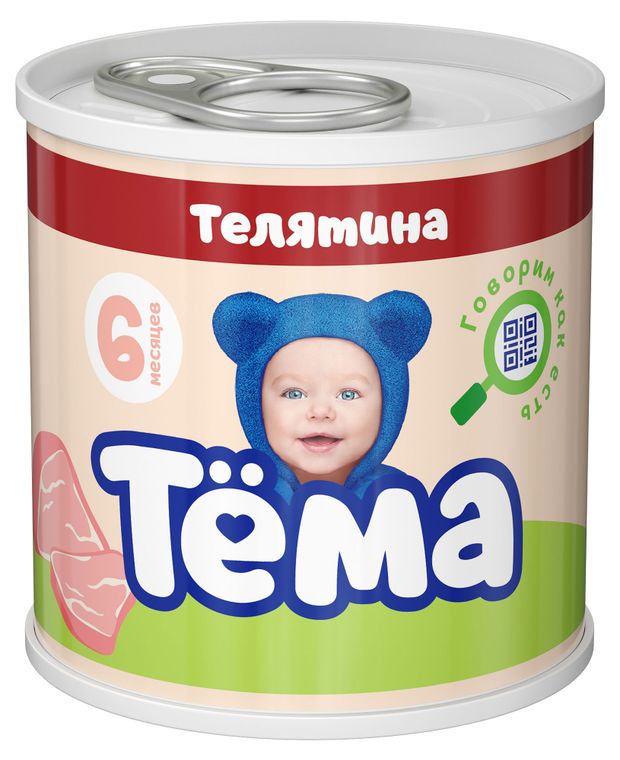 Пюре мясное Тема с телятиной с 6 мес., 90 г