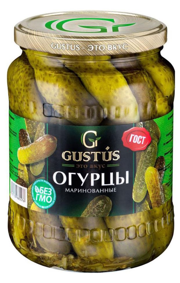 Огурцы Gustus маринованные, 680 г