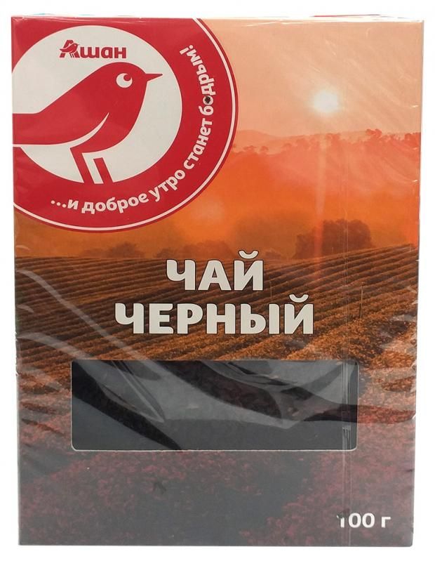  Чай черный АШАН Красная птица листовой, 100 г