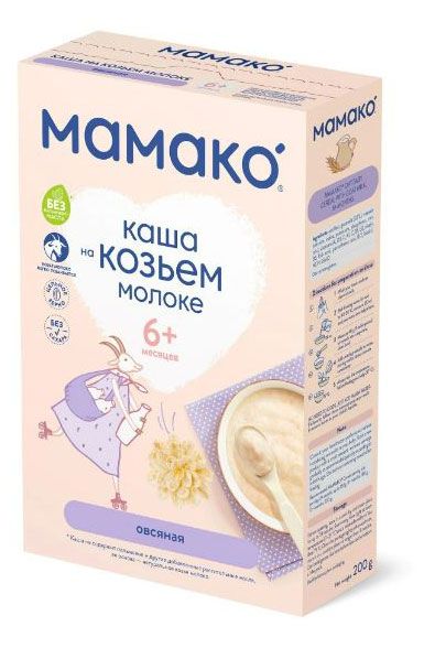 Каша Мамако овсяная на козьем молоке 6 мес., 200 г