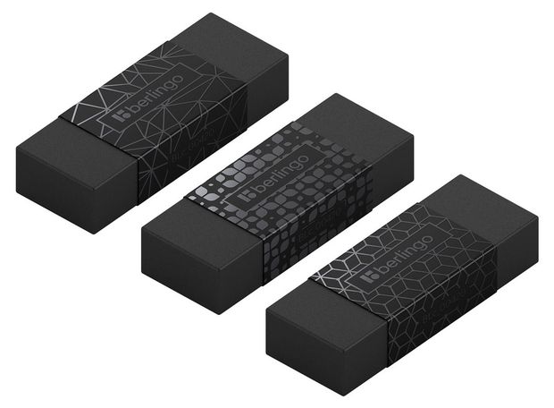 Ластик Berlingo DoubleBlack, 50х18х10 мм