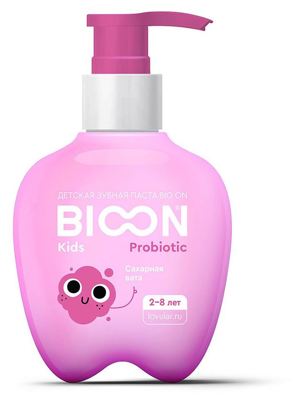Зубная паста детская BIO ON Сахарная вата с 2 до 8 лет 100 г 446₽