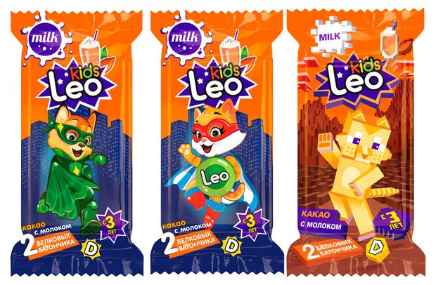 Батончик белковый глазированный Леовит Какао с молоком 25 г 29₽