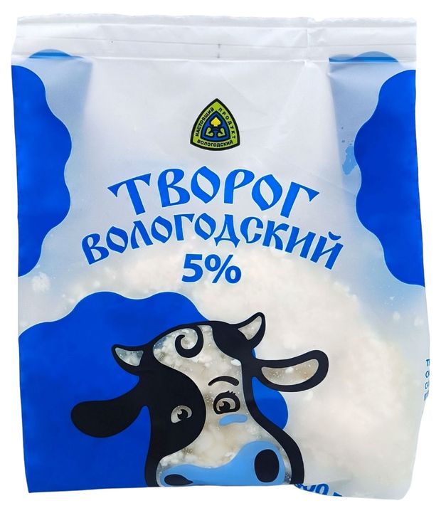 Молочные продукты, яйца Творог рассыпчатый Северное Молоко Вологодский ГОСТ 5%, 300 г