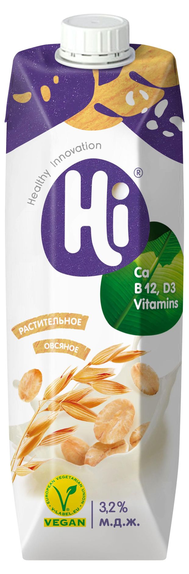 Напиток растительный Hi Vegan овсяный 32 1 л 130₽