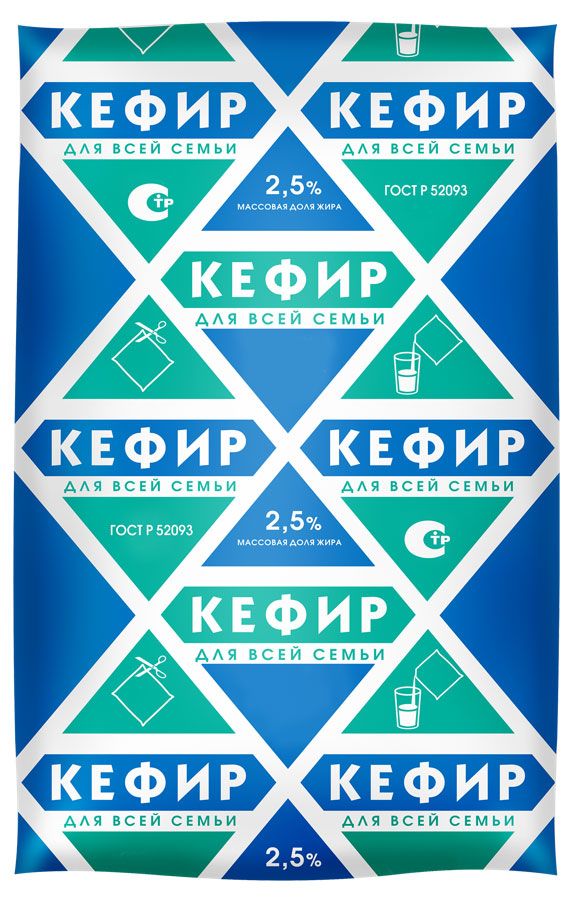 Кефир Для всей семьи 2,5% БЗМЖ, 900 г