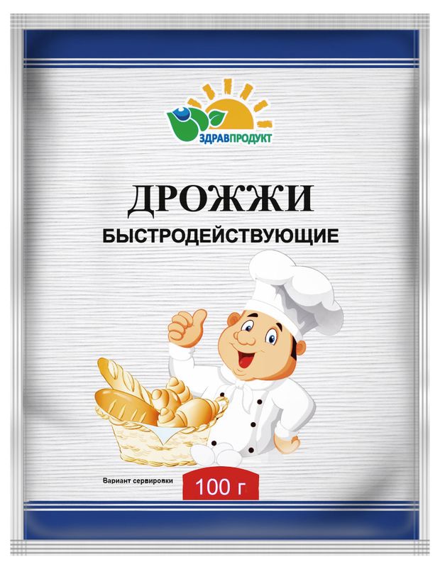 Дрожжи Здравпродукт сухие быстродействующие, 100 г