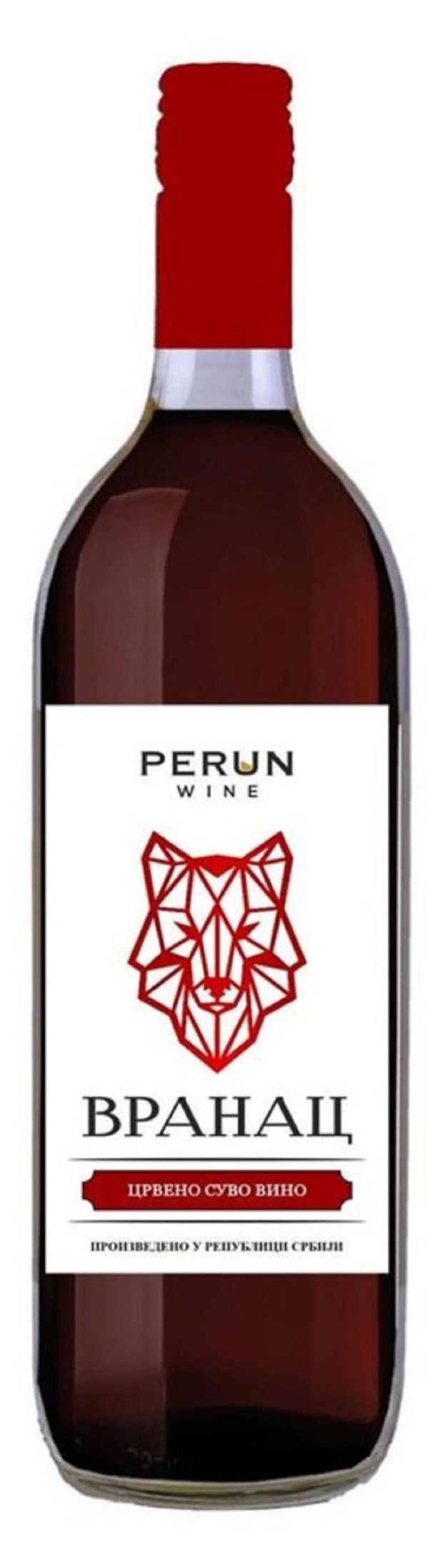 Вино Perun Вранац красное сухое Сербия, 1 л
