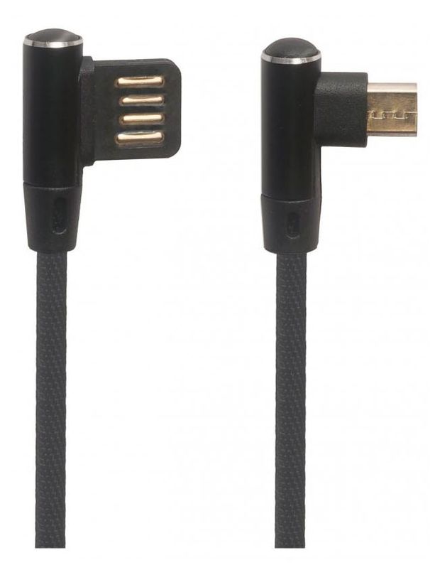 USB кабель LP Micro USB оплетка Т-порт 1м черный 290₽