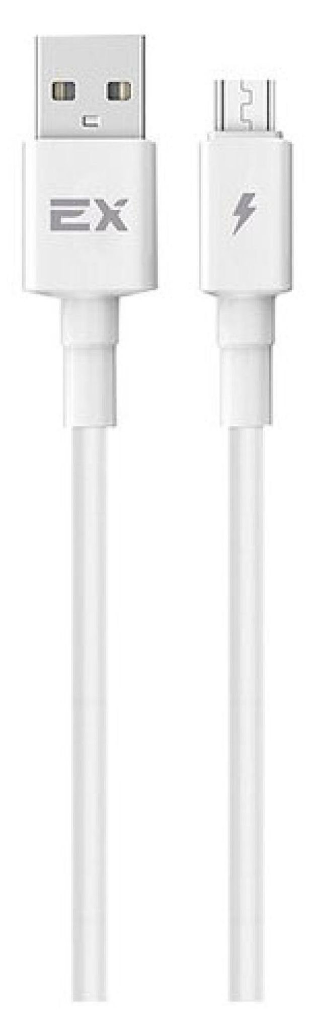 USB кабель Exployd microUSB круглый цвет белый длина 1М 2A Rash