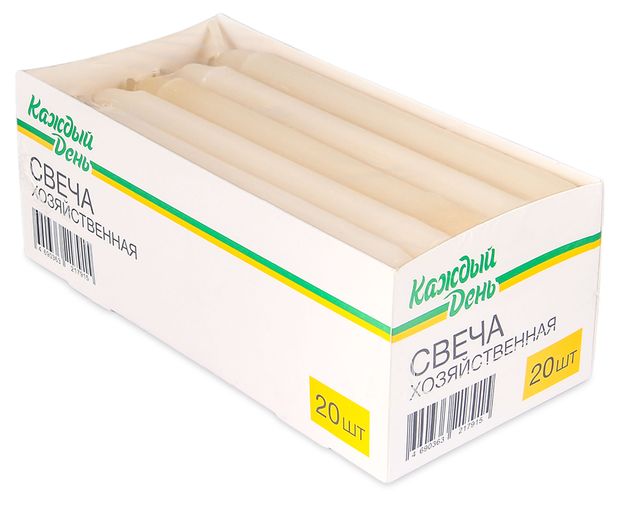 Свеча Каждый день хозяйственная 16х165 мм, 20 шт