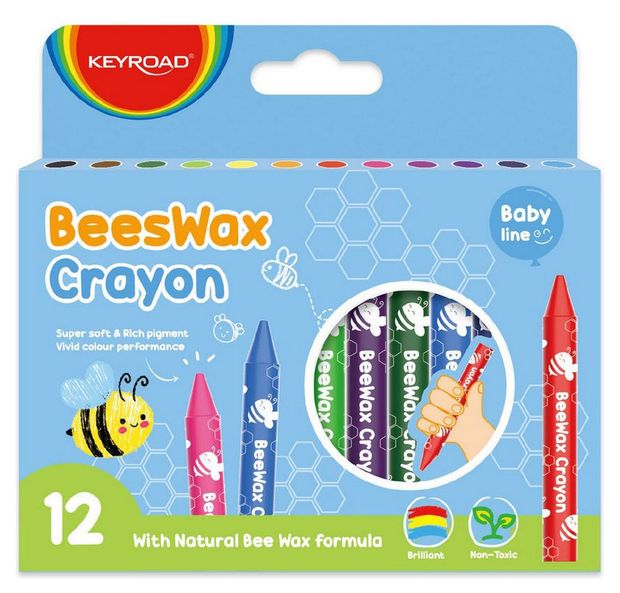 Мелки KEYROAD Beewax 12 цветов 290₽