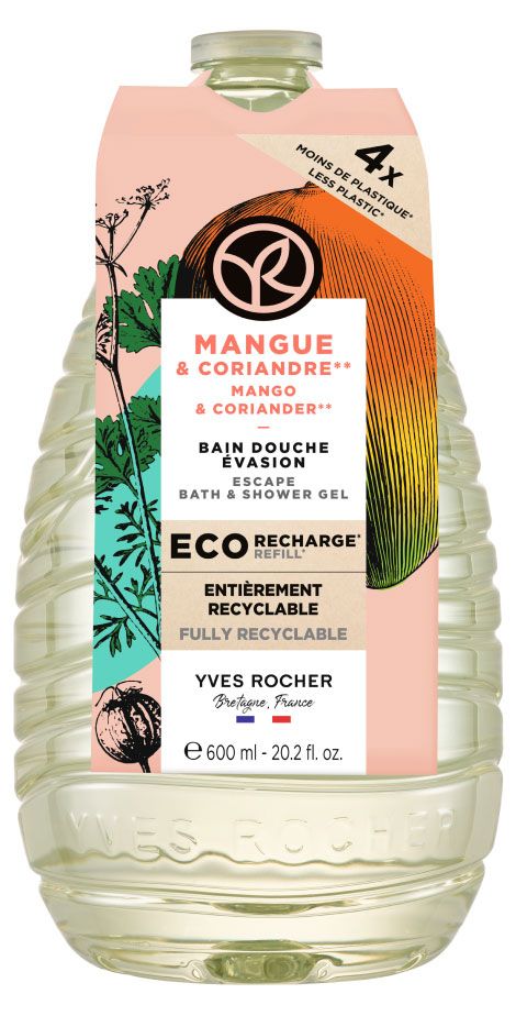 фото Гель для душа и ванны yves rocher манго &amp; кориандр, 600 мл
