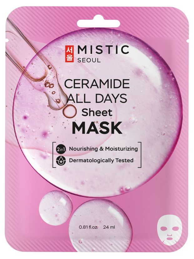 Маска тканевая для лица MISTIC ALL DAYS с керамидами, 24 мл