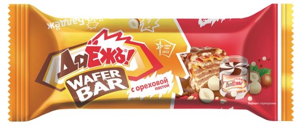 Конфеты ДАЕЖЪ WAFER BAR с ореховой пастой, 40 г
