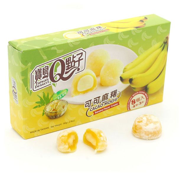 Какао-моти Qidea пирожное с бананом Китай, 80 г