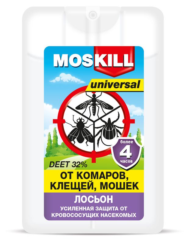 Лосьон от комаров клещей мошек Москилл, 20 мл
