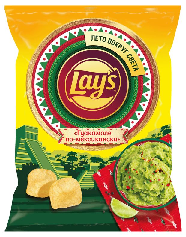 Чипсы картофельные Lays со вкусом гуакамоле по-мексикански 125 г 139₽