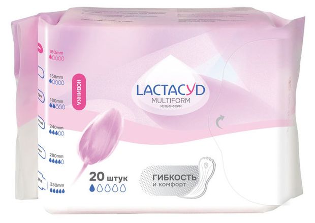 Прокладки ежедневные Lactacyd Multiform, 20 шт