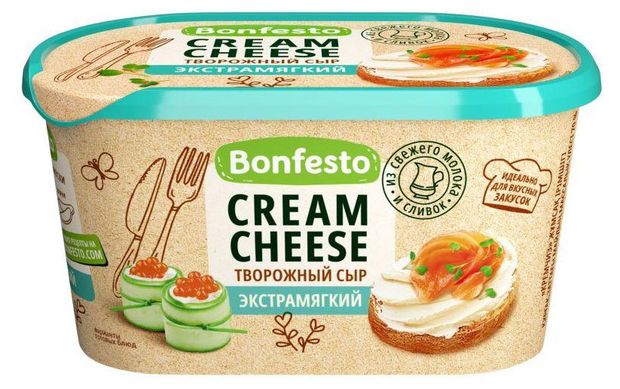 Творожный сыр чиз фото Сыр творожный Cream Cheese экстрамягкий Bonfesto 70% БЗМЖ, 400 г отзывы реальных