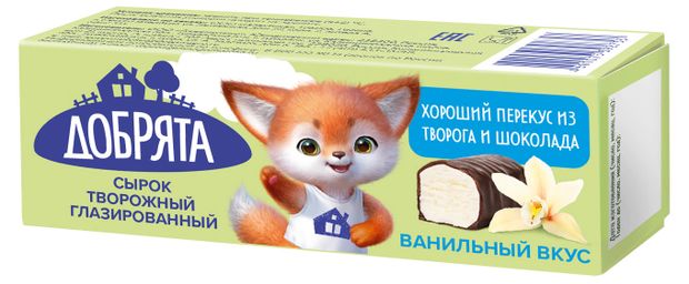 Сырок глазированный Добрята ваниль, 40 г