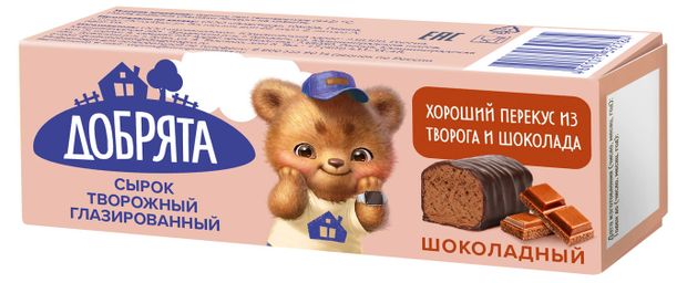 Сырок глазированный Добрята шоколадный 40 г 59₽