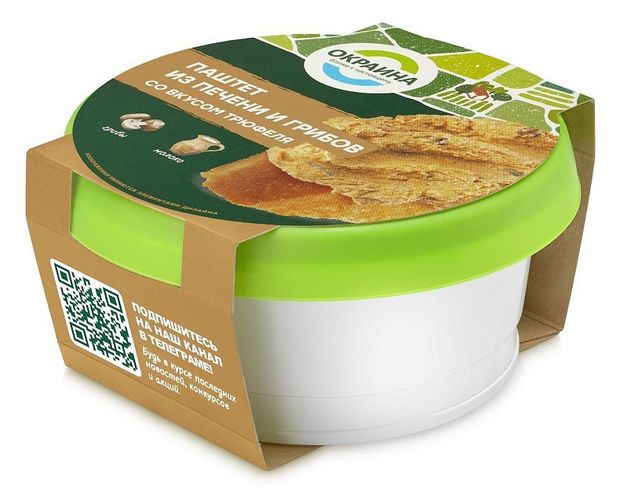 Паштет Окраина из печени и грибов со вкусом трюфеля охлажденный, 150 г