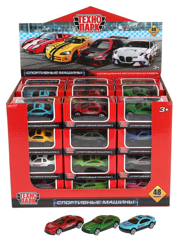 Игрушка Технопарк Спортивные машины, 9 см