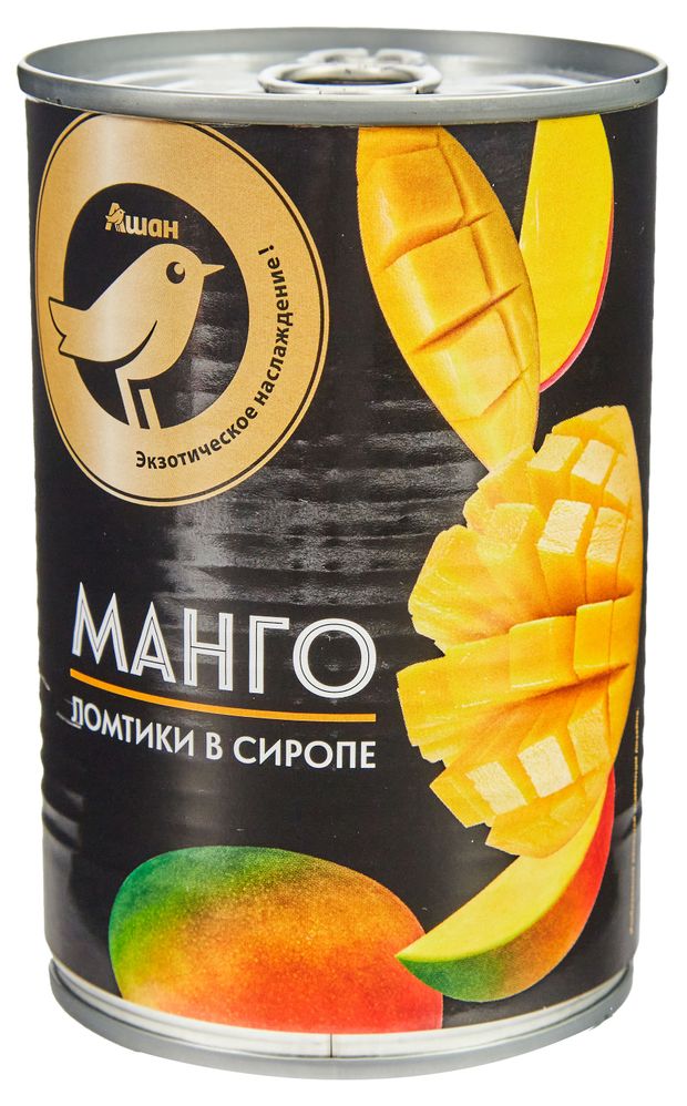 Ломтики манго АШАН Золотая птица консервированные 425 г 150₽