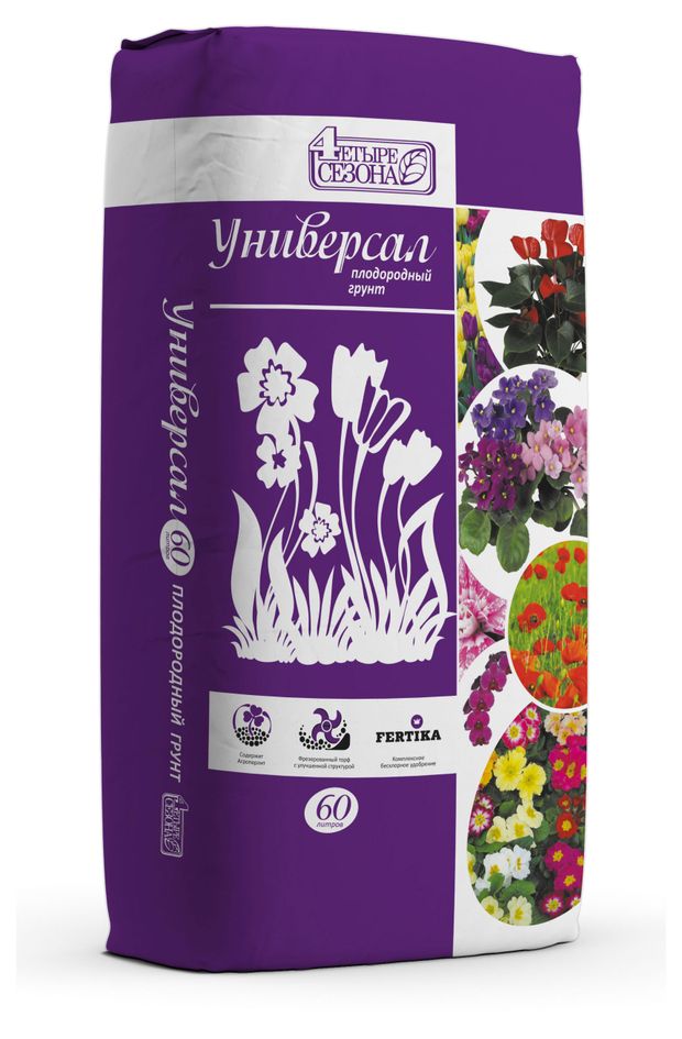 Грунт плодородный Четыре сезона Универсал 60 л 720₽