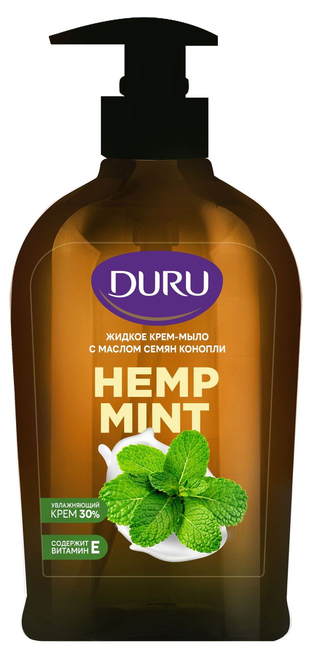 Жидкое крем-мыло Duru Hemp Mint с маслом семян конопли, 300 мл